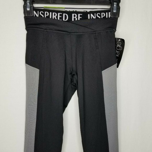 Energie Active Lola Mesh-Inset Leggings Black Gray - Picture 3 of 8